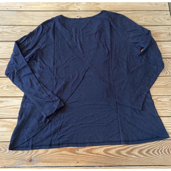 NEW Soulgani Active Open Back Long Sleeve Top Size Large Women’s Black - Picture 2 of 8